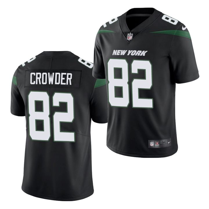 Men New York Jets #82 Jamison Crowder Nike Black Vapor Limited NFL Jersey